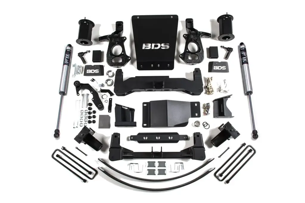 8 Inch Lift Kit | 2014-2018 Chevy Silverado / GMC Sierra 1500 4WD | Aluminum/Stamped Steel Control Arms | w/ FOX 2.0 Performance Series Shocks | BDS Suspension image 2