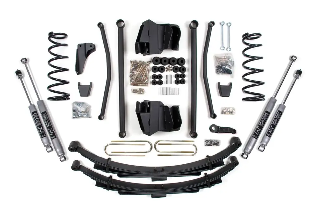 4 Inch Long Arm Lift Kit | Dodge Ram 2500 Power Wagon (2005-2007) 4WD Gas | Leaf Springs | 3-1/2 Inch Axle | NX2 Nitro Series | BDS Suspension image 2