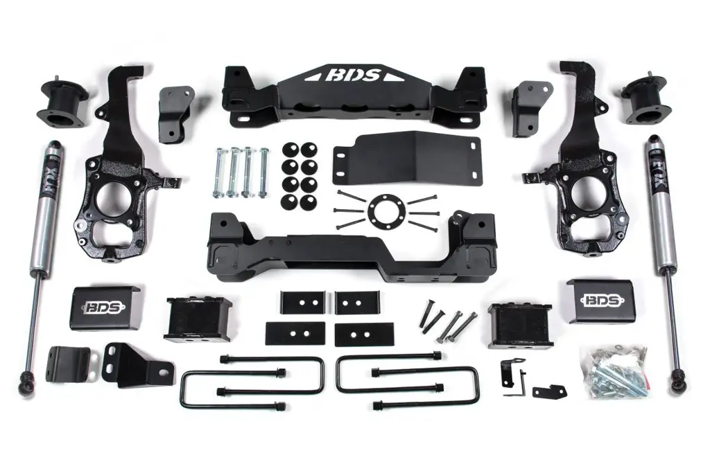 6 Inch Lift Kit | Ford F150 (2021-2026) 4WD | 5 Inch Block Kit | FOX 2.0 Performance Series Shocks | BDS Suspension image 2