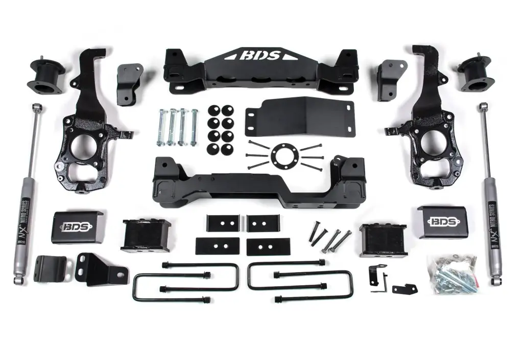 6 Inch Lift Kit | Ford F150 (2021-2026) 4WD | 4 Inch Block Kit | NX2 Nitro Series Shocks | BDS Suspension