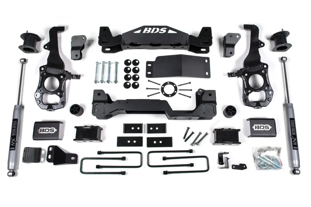 6 Inch Lift Kit | Ford F150 (2021-2026) 4WD | 4 Inch Block Kit | NX2 Nitro Series Shocks | BDS Suspension image 2