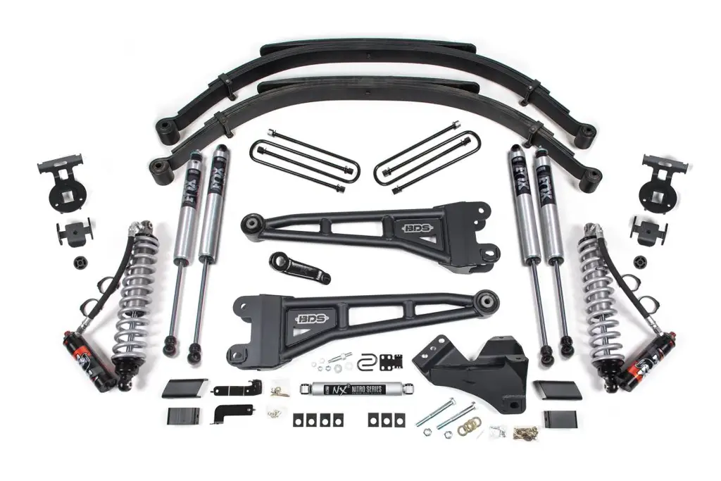 5 Inch Lift Kit w/ Radius Arm | FOX 2.5 Performance Elite Coilover | Ford F250/F350 Super Duty (2023-2026) 4WD Diesel | Leaf Springs & FOX 2.0 Performance Series Rear Shocks | BDS Suspension image 2