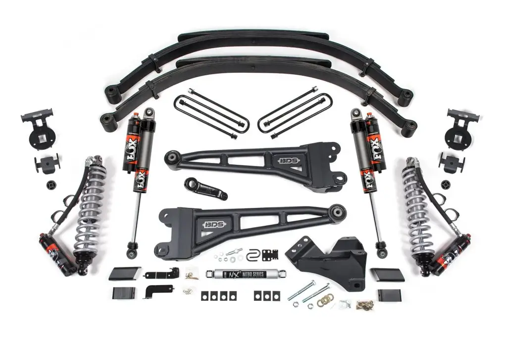 5 Inch Lift Kit w/ Radius Arm | FOX 2.5 Performance Elite Coilover | Ford F250/F350 Super Duty (2023-2026) 4WD Diesel | Leaf Springs & FOX 2.5 Performance Elite Rear Shocks | BDS Suspension image 2