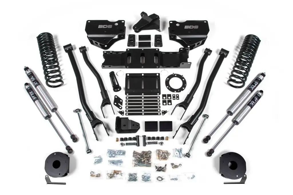 4 Inch Lift Kit w/ 4-Link | Ram 2500 w/ Rear Air Ride (2019-2024) 4WD Diesel | FOX 2.0 Performance Series Shocks | BDS Suspension image 2