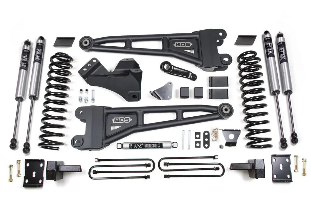 6 Inch Lift Kit w/ Radius Arm | Ford F250/F350 Super Duty (2005-2007) 4WD Diesel | 4 In Block Kit w/o Overload | FOX 2.0 Performance Series | BDS Suspension image 2