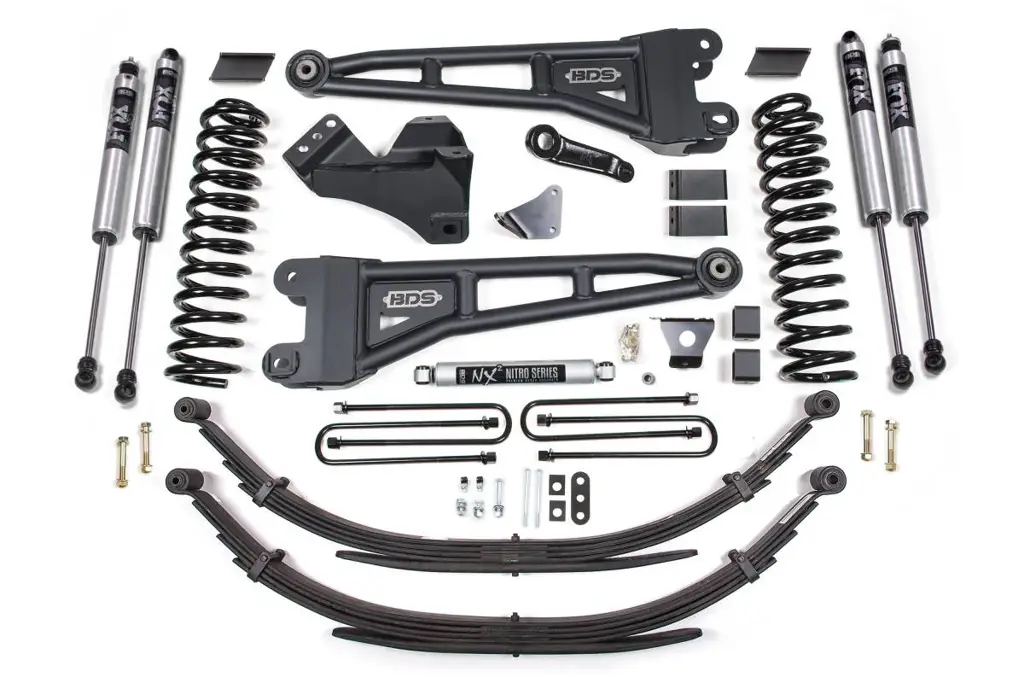 6 Inch Lift Kit w/ Radius Arm | Ford F250/F350 Super Duty (2005-2007) 4WD Diesel | 6 In Rear Leaf Springs | FOX 2.0 Performance Series | BDS Suspension image 2