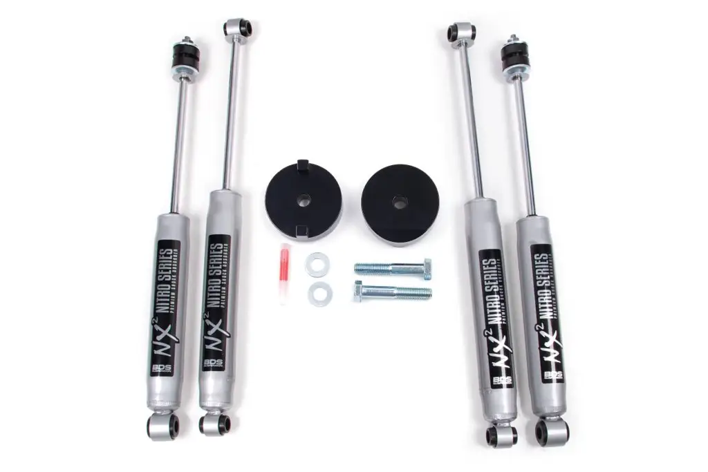 2 Inch Coil Spacer Leveling Kit | Ford F250/F350 Super Duty (2005-2016) 4WD | w/ FOX 2.0 Performance Series Shocks | BDS Suspension