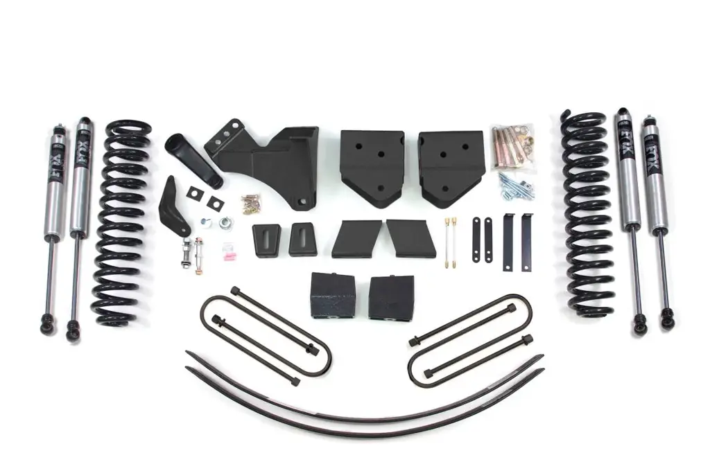 6 Inch Lift Kit | Ford F250/F350 Super Duty (2005-2007) 4WD Gas | 3 Inch Block Kit + Add-A-Leaf With Overload | FOX 2.0 Performance Series | BDS Suspension image 2