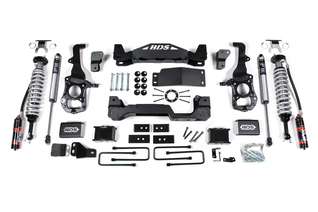 6 Inch Lift Kit | FOX 2.5 Performance Elite Coil-Over | Ford F150 (2021-2026) 4WD | 4 Inch Block Kit w/ FOX 2.0 Rear Shocks | BDS Suspension