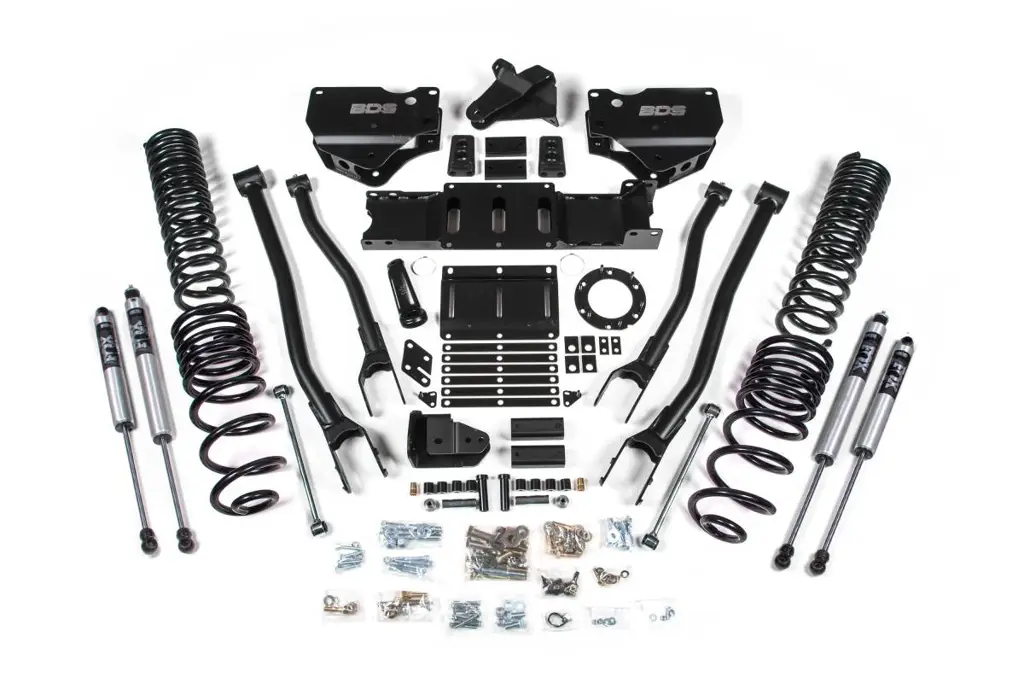 4 Inch Lift Kit w/ 4-Link | Ram 2500 (2019-2026) 4WD Gas | FOX 2.0 Performance Series Shocks | BDS Suspension image 2