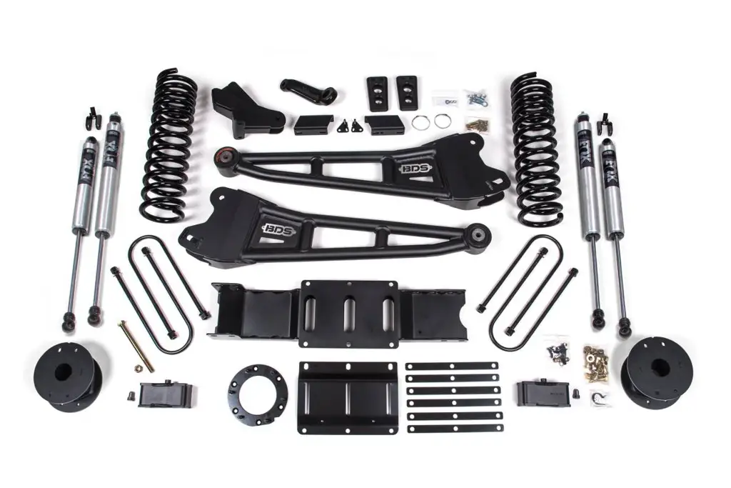 4 Inch Lift Kit w/ Radius Arms | Ram 3500 Diesel w/ Rear Air Ride (2019-2024) 4WD | 6-Bolt Indexing Ring | FOX 2.0 Performance Series | BDS Suspension image 2