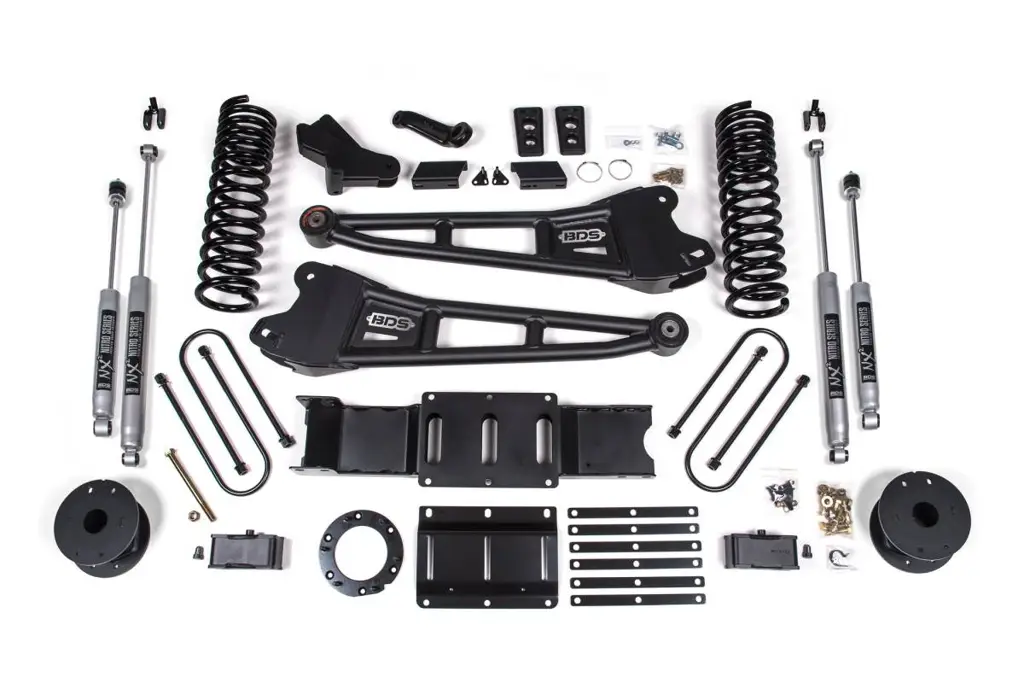 4 Inch Lift Kit w/ Radius Arms | Ram 3500 Diesel w/ Rear Air Ride (2019-2024) 4WD | 6-Bolt Indexing Ring | NX2 Nitro Series | BDS Suspension image 2