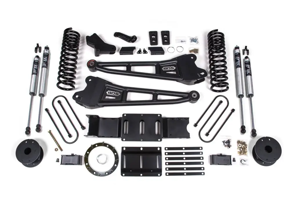 4 Inch Lift Kit w/ Radius Arms | Ram 3500 Diesel w/ Rear Air Ride (2019-2024) 4WD | 8-Bolt Indexing Ring | FOX 2.0 Performance Series | BDS Suspension image 2