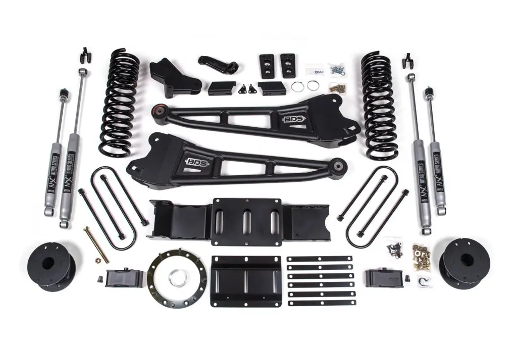 4 Inch Lift Kit w/ Radius Arms | Ram 3500 Diesel w/ Rear Air Ride (2019-2024) 4WD | 8-Bolt Indexing Ring | NX2 Nitro Series | BDS Suspension image 2
