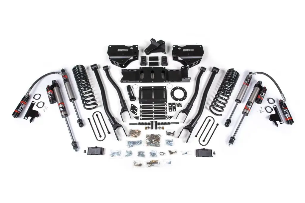 4 Inch Lift Kit w/ 4-Link | Ram 3500 (2019-2023) 4WD Gas | w/o Factory Rear Overload Leaf | FOX 2.5 Performance Elite | BDS Suspension image 2