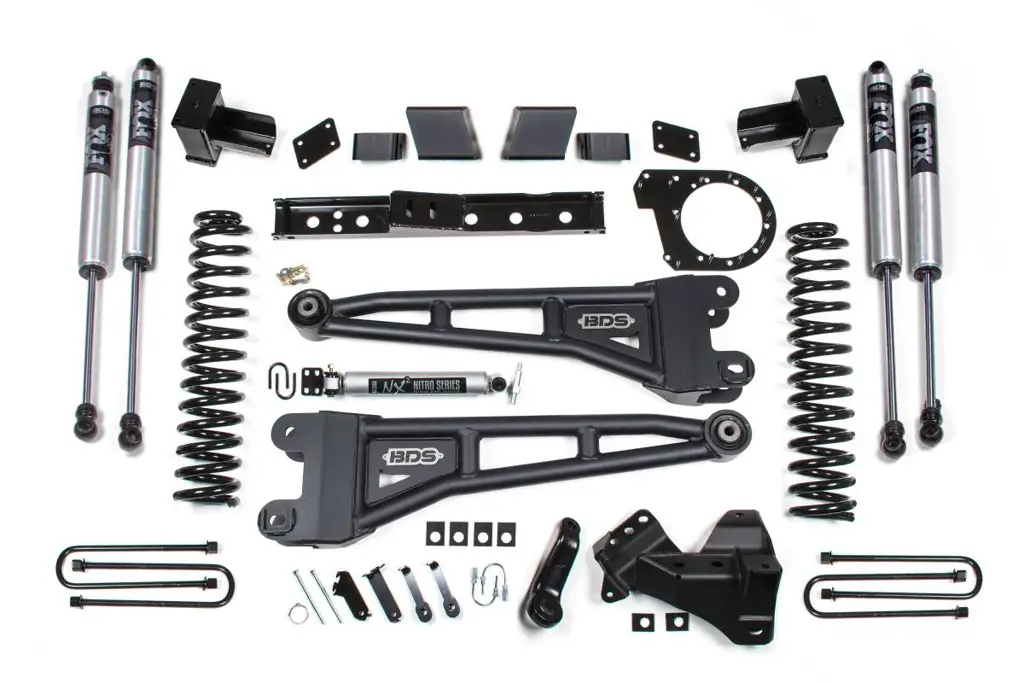 6 Inch Lift Kit w/ Radius Arm | Ford F250/F350 Super Duty (2017-2019) 4WD Diesel | 5" Block 3-Leaf Main | FOX 2.0 Performance Series | BDS Suspension image 2