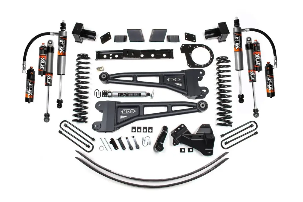 6 Inch Lift Kit w/ Radius Arm | Ford F250/F350 Super Duty (2017-2019) 4WD Diesel | 5" Block 3-Leaf Main | FOX 2.5 Performance Elite | BDS Suspension image 2