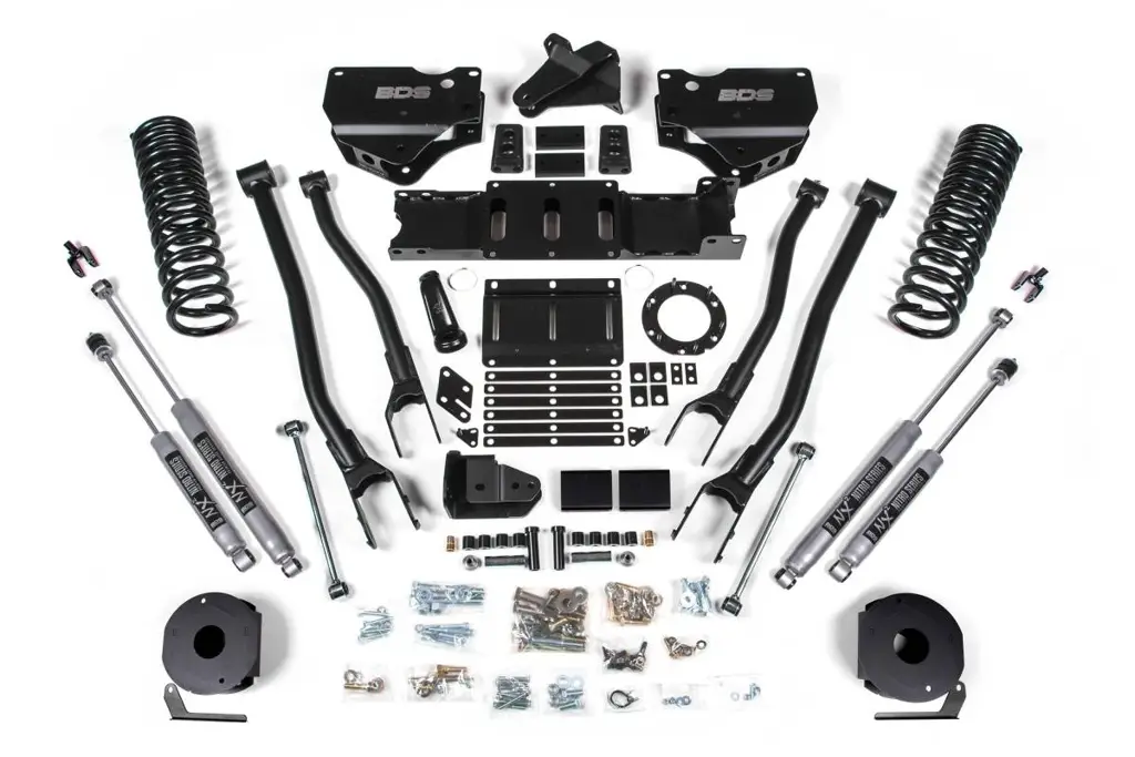 5.5 Inch 4-Link Lift Kit | Ram 2500 Rear Air Ride Gas (2019-2024) 4WD | NX2 Nitro Series Shocks | BDS Suspension