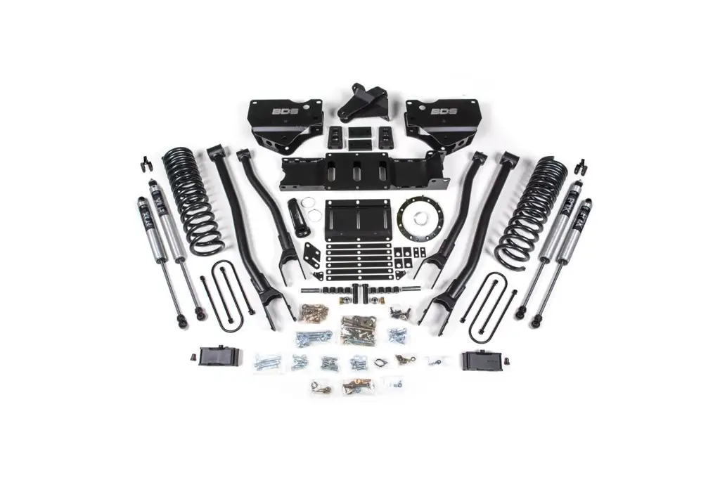 4 Inch Lift Kit w/ 4-Link | Ram 3500 (2019-2024) 4WD Diesel | w/o Rear Overload Leaf | 8-Bolt | FOX 2.0 Performance Series | BDS Suspension image 2