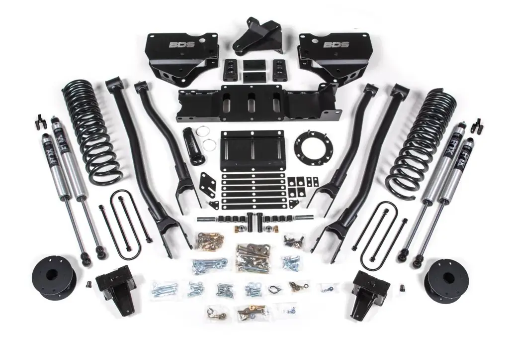 6 Inch 4-Link Lift Kit | Ram 3500 Diesel w/ Rear Air Ride (2019-2024) 4WD | 6-Bolt Indexing Ring | FOX 2.0 Performance Series | BDS Suspension image 2