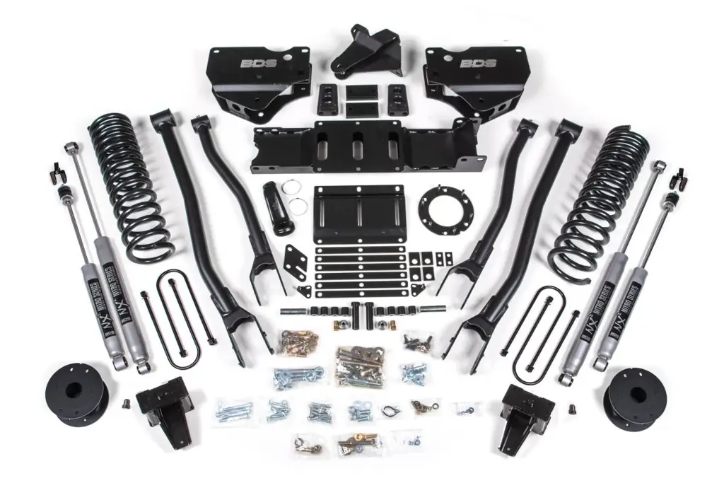 6 Inch 4-Link Lift Kit | Ram 3500 Diesel w/ Rear Air Ride (2019-2024) 4WD | 6-Bolt Indexing Ring | NX2 Nitro Series | BDS Suspension image 2