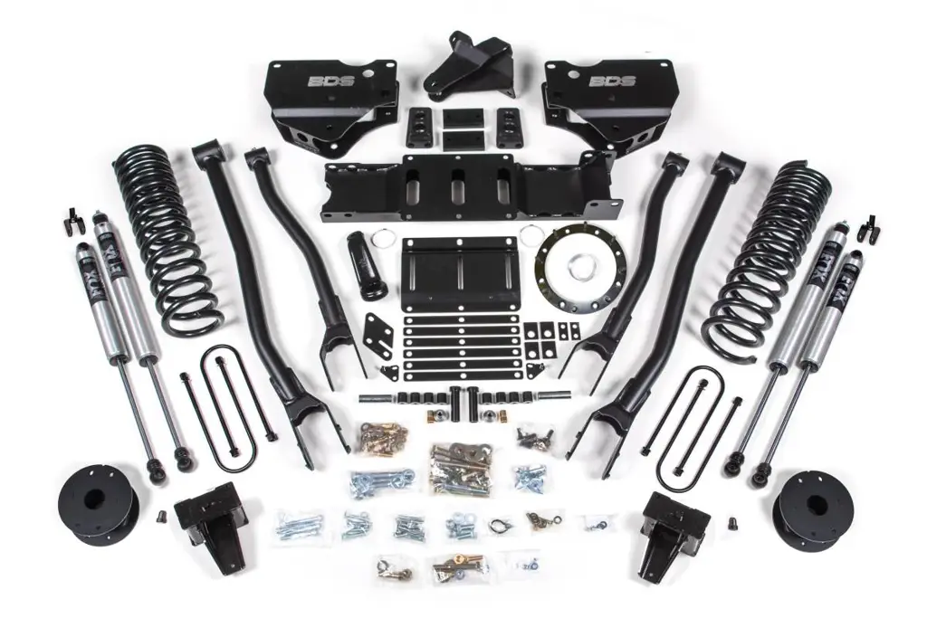 6 Inch 4-Link Lift Kit | Ram 3500 Diesel w/ Rear Air Ride (2019-2024) 4WD | 8-Bolt Indexing Ring | FOX 2.0 Performance Series | BDS Suspension image 2