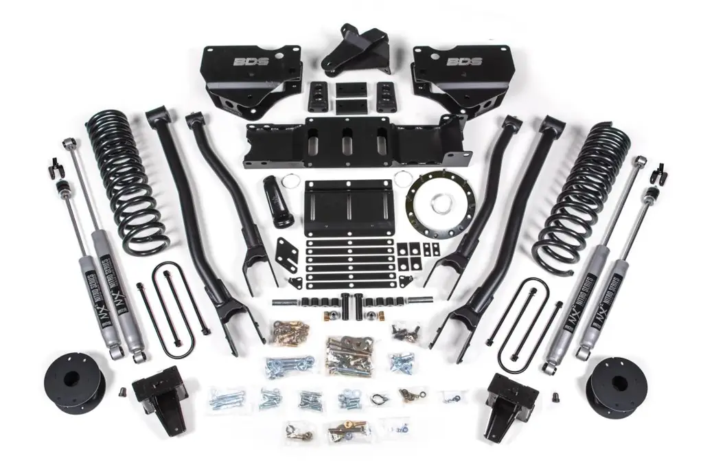6 Inch 4-Link Lift Kit | Ram 3500 Diesel w/ Rear Air Ride (2019-2024) 4WD | 8-Bolt Indexing Ring | NX2 Nitro Series | BDS Suspension image 2