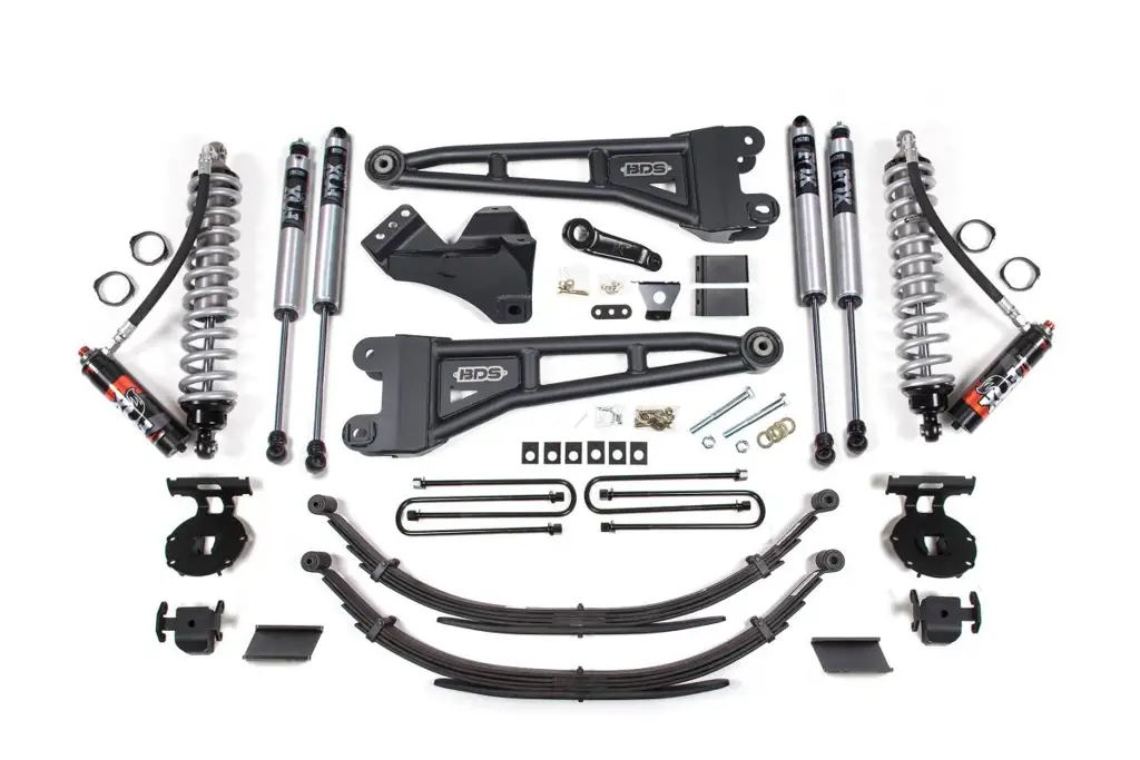 4 Inch Lift Kit w/ Radius Arm | FOX 2.5 Performance Elite Coil-Over | Ford F250/F350 Super Duty (2011-2016) 4WD Diesel | Leaf Springs Rear | BDS Suspension image 2