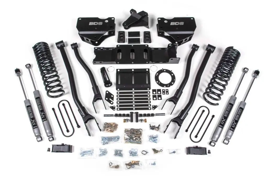 4 Inch Lift Kit w/ 4-Link | Ram 3500 Diesel 4WD (2019-2023) | 6-Bolt | FOX 2.5 Performance Elite | BDS Suspension