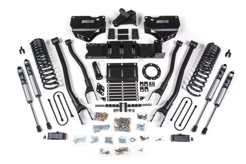 4 Inch Lift Kit w/ 4-Link | Ram 3500 Diesel 4WD (2019-2023) | 6-Bolt | FOX 2.0 Performance Series | BDS Suspension image 2