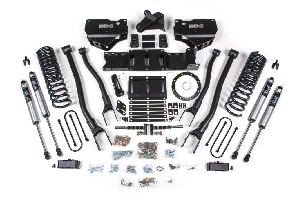 4 Inch Lift Kit w/ 4-Link | Ram 3500 Diesel 4WD (2019-2023) | 8-Bolt (Aisin) | FOX 2.0 Performance Series | BDS Suspension image 2