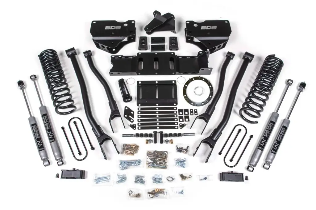 4 Inch Lift Kit w/ 4-Link | Ram 3500 Diesel 4WD (2019-2023) | 8-Bolt (Aisin) | NX2 Nitro Series Shocks | BDS Suspension image 2