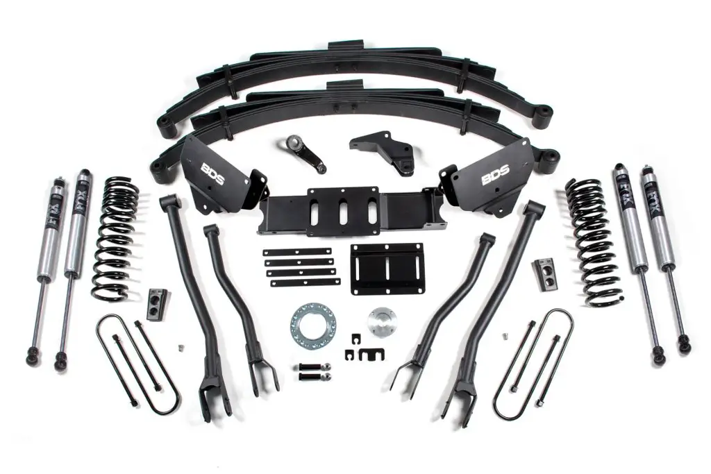 5.5 Inch Lift Kit w/ 4-Link | Ram 3500 4WD Gas (2013-2018) | Leaf Springs | FOX 2.0 Performance Series | BDS Suspension image 2