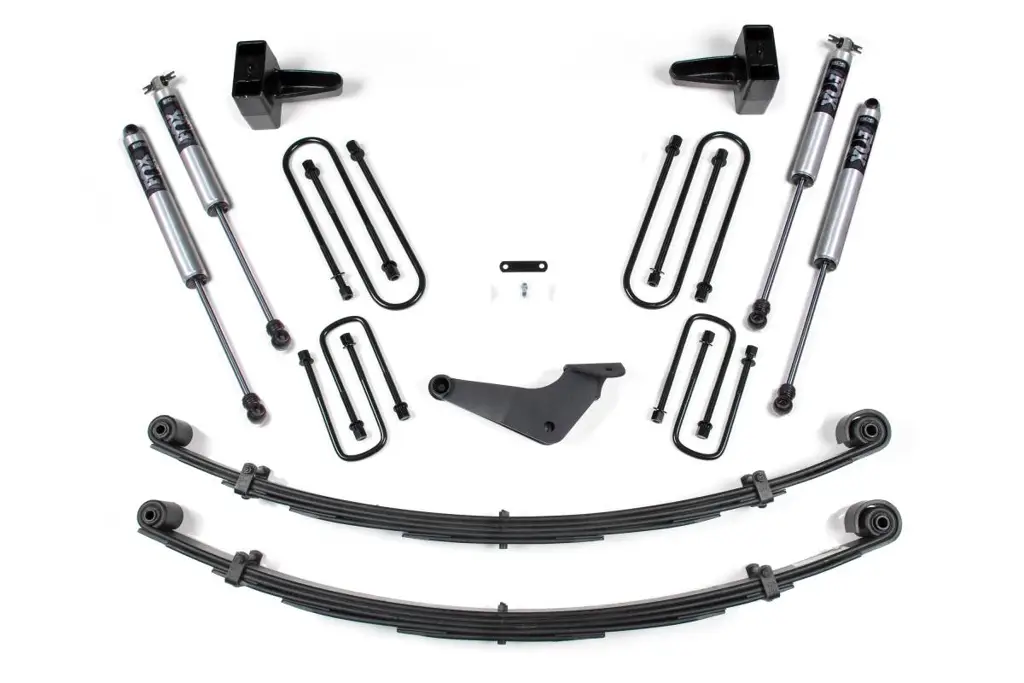 4 Inch Lift Kit | 1999-2004 Ford F250/F350 Super Duty 4WD | Radius U-Bolt | w/ Factory Overload | FOX 2.0 Performance Series | BDS Suspension image 2