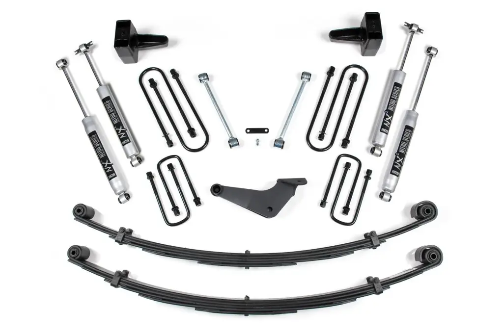 4 Inch Lift Kit | 1999-2004 Ford F250/F350 Super Duty 4WD | Radius U-Bolt | w/ Factory Overload | NX2 Nitro Series | BDS Suspension