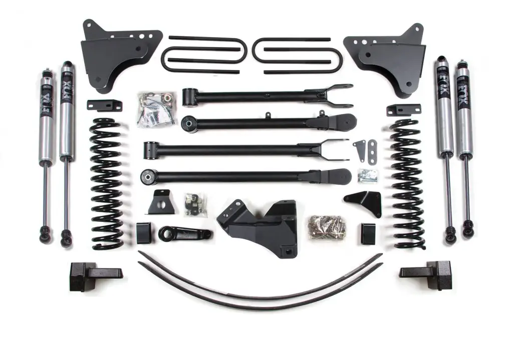 6 Inch Lift Kit w/ 4-Link | Ford F250/F350 Super Duty (2005-2007) 4WD Diesel | 3" Block Kit + Add-A-Leaf w/ Overload | FOX 2.0 Performance Series | BDS Suspension image 2
