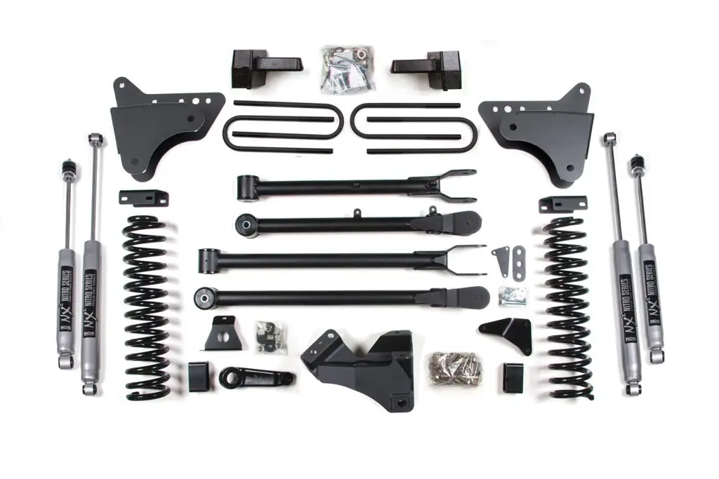 6 Inch Lift Kit w/ 4-Link | Ford F250/F350 Super Duty (2005-2007) 4WD Diesel | 3" Block Kit + Add-A-Leaf w/ Overload | NX2 Nitro Series | BDS Suspension