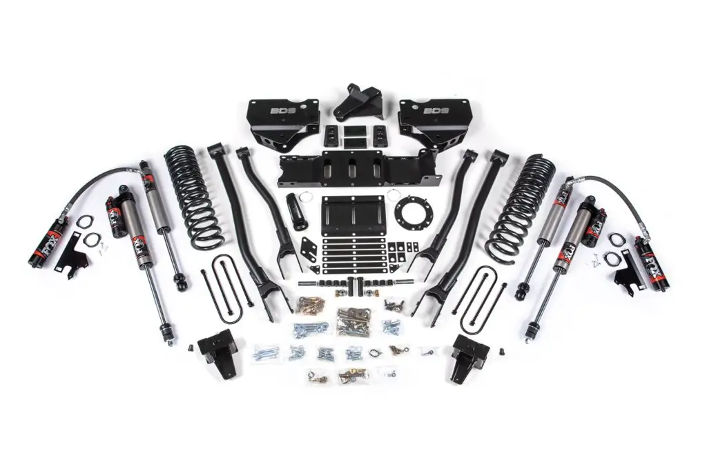 5.5 Inch Lift Kit w/ 4-Link | Ram 3500 (2019-2024) 4WD Gas | With Factory Rear Overload Leaf | FOX 2.5 Performance Elite | BDS Suspension image 2