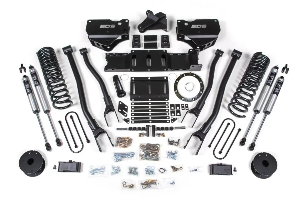 4 Inch Lift Kit w/ 4-Link | Ram 3500 Diesel w/ Rear Air Ride (2019-2024) 4WD | 8-Bolt Indexing Ring | FOX 2.0 Performance Series | BDS Suspension image 2