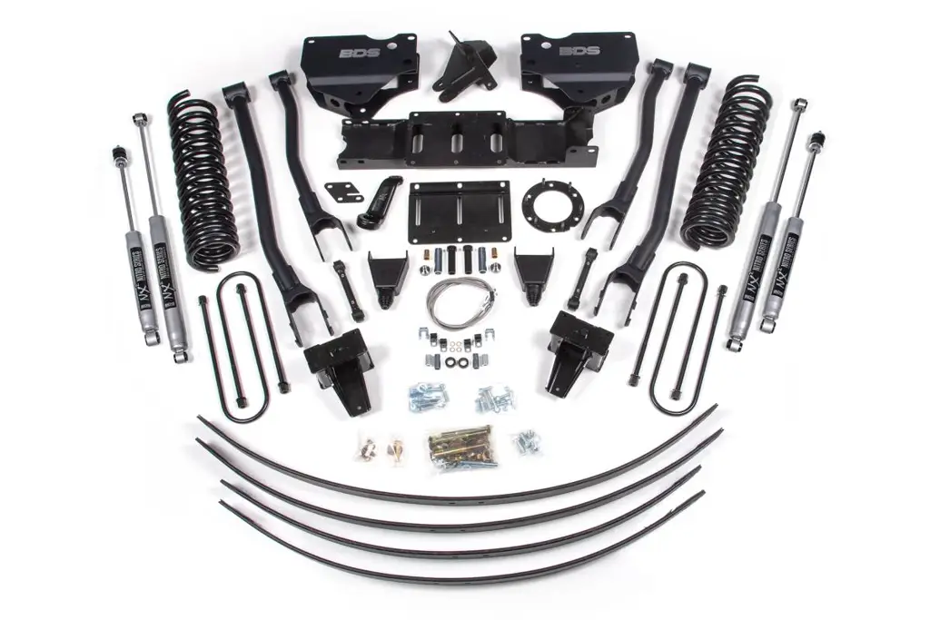 8 Inch Lift Kit w/ 4-Link | Ram 3500 4WD Diesel (2019-2024) | No Rear Overload | 8-Bolt | NX2 Nitro Series | BDS Suspension