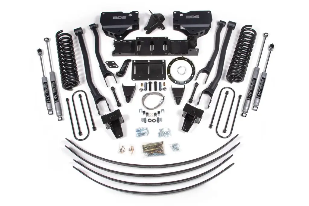 8 Inch Lift Kit w/ 4-Link | Ram 3500 4WD Diesel (2019-2024) | w/ Rear Overload | 8-Bolt | NX2 Nitro Series | BDS Suspension image 2