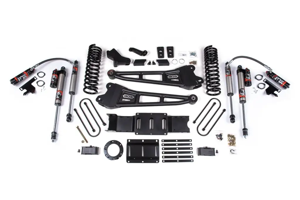 4 Inch Lift Kit w/ Radius Arms | Ram 3500 (2019-2024) 4WD Gas | w/ Factory Rear Overload | FOX 2.5 Performance Elite | BDS Suspension image 2