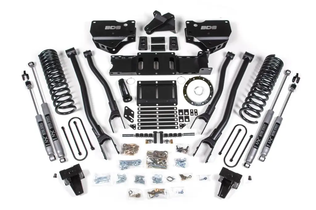 6 Inch Lift Kit w/ 4-Link | Ram 3500 (2019-2024) 4WD Diesel | w/o Factory Rear Overload | 8-Bolt (Aisin) | NX2 Nitro Series | BDS Suspension image 2