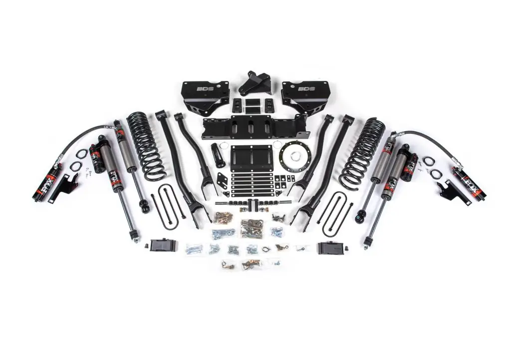 6 Inch Lift Kit w/ 4-Link | Ram 3500 (2019-2024) 4WD Diesel | w/ Factory Rear Overload | 8-Bolt (Aisin) | FOX 2.5 Performance Elite | BDS Suspension image 2