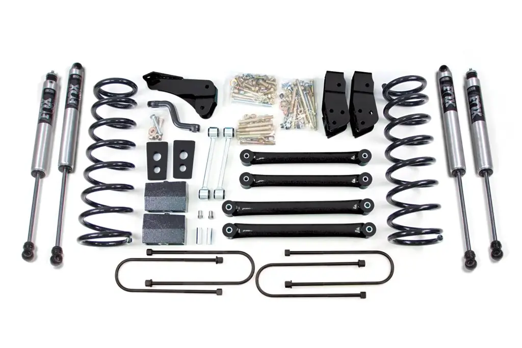 4 Inch Lift Kit | 2005-2007 Dodge Ram 2500 Power Wagon 4WD | 4 Inch Block Kit | 3-1/2 Inch Axle | FOX 2.0 Performance Series | BDS Suspension image 2