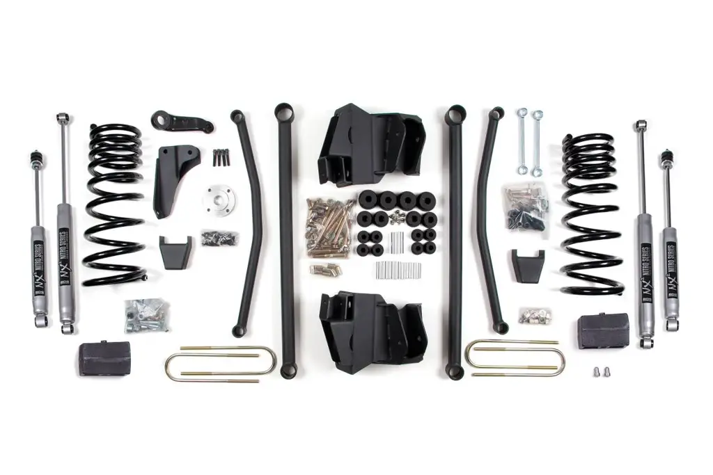 8 Inch Long Arm Lift Kit | Dodge Ram 2500/3500 Diesel (2003-2007) 4WD | Block Kit 4" Axle | NX2 Nitro Series | Automatic | BDS Suspension image 2