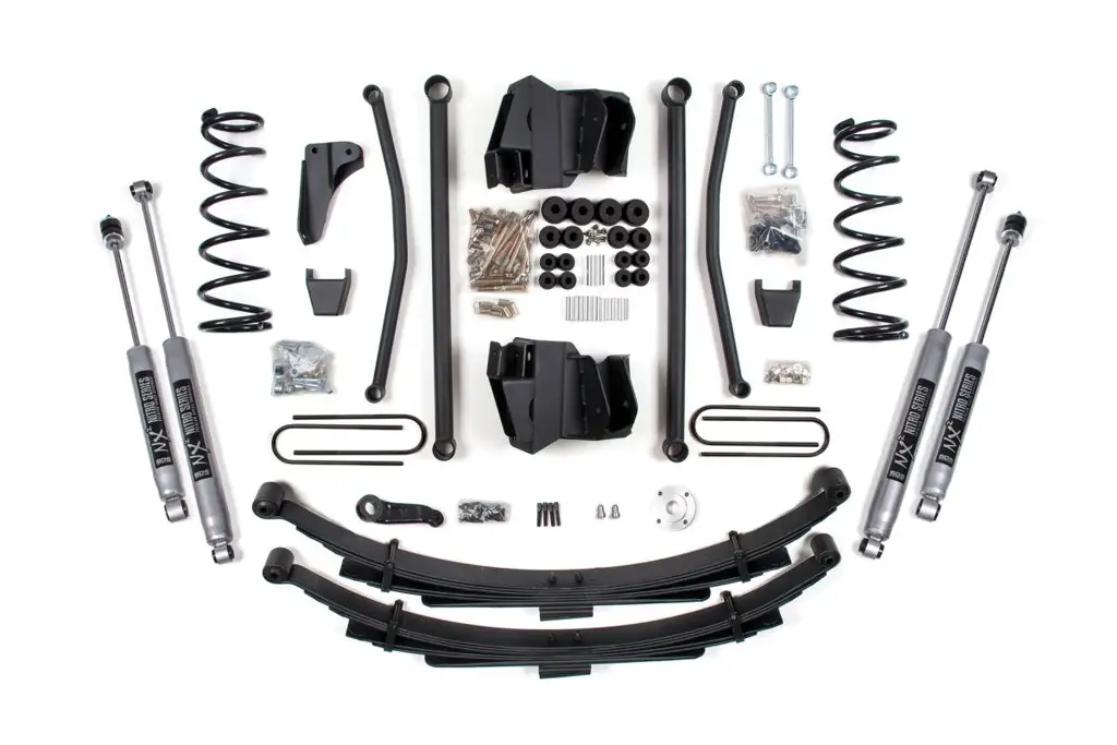 8 Inch Long Arm Lift Kit | Dodge Ram 2500/3500 Diesel (2003-2007) 4WD | Leaf Springs 3-1/2" Axle | NX2 Nitro Series | Automatic | BDS Suspension image 2