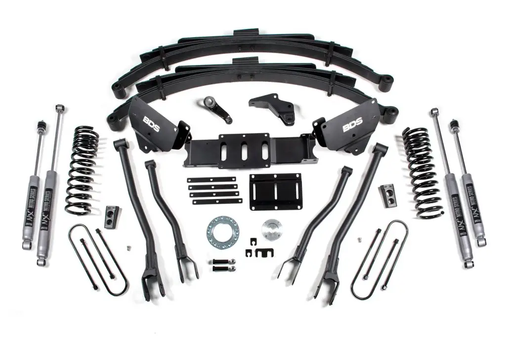 6 Inch Lift Kit w/ 4-Link | Ram 3500 Diesel (2013-2018) 4WD | Leaf Springs | 6-Bolt | NX2 Nitro Series Shocks | BDS Suspension image 2