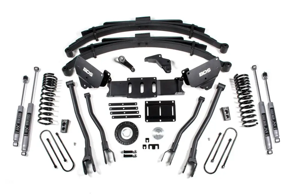 6 Inch Lift Kit w/ 4-Link | Ram 3500 Diesel (2013-2018) 4WD | Leaf Springs | 8-Bolt | NX2 Nitro Series Shocks | BDS Suspension image 2