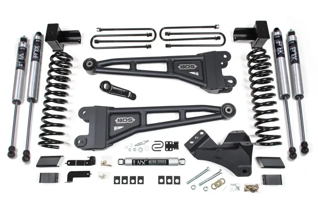 4 Inch Lift Kit w/ Radius Arm | Ford F250/F350 Super Duty (2017-2019) 4WD Diesel | 5" Block 2 & 3 Leaf | FOX 2.0 Performance Series | BDS Suspension image 2